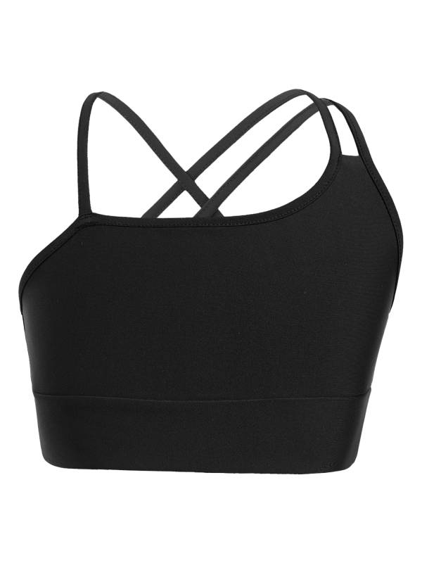 Kids Girls 2Pcs Strappy Crop Top and Shorts Sport Sets thumb