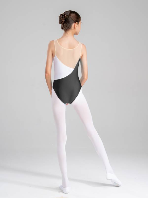 Kids Girls Sleeveless Glittering Sequins Gymnastics Skating Leotard thumb