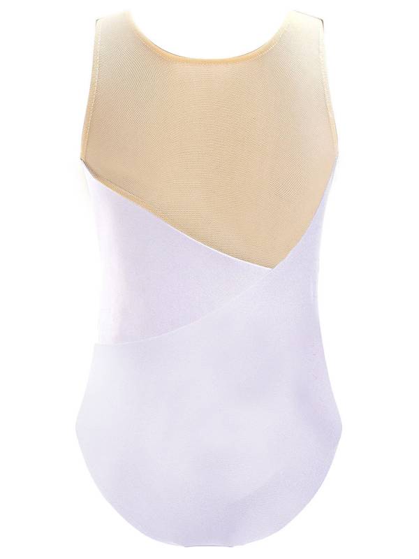 Kids Girls Sleeveless Glittering Sequins Gymnastics Skating Leotard thumb