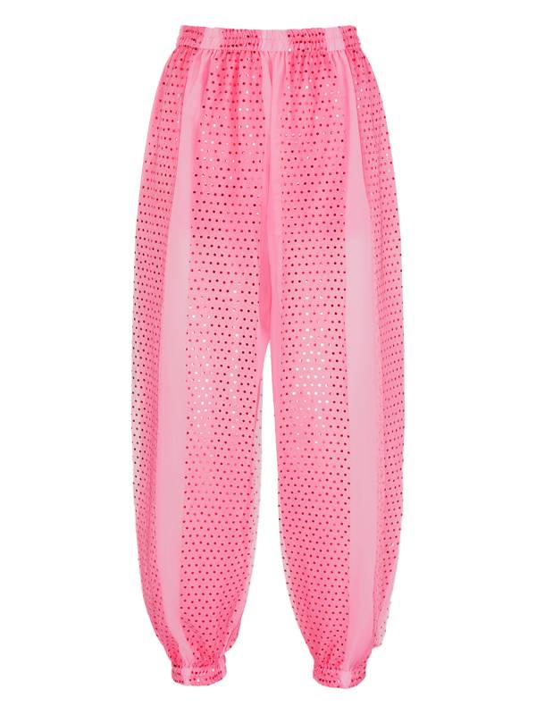 Women Sequined Dots Chiffon Belly Dance Pants thumb