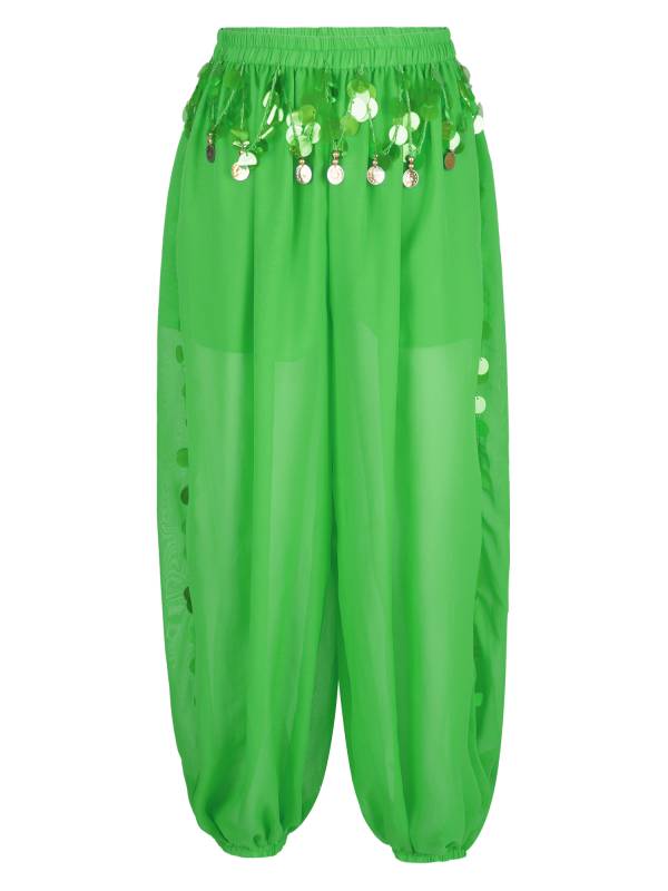 Women Sequins Side Split Belly Dance Bloomers thumb