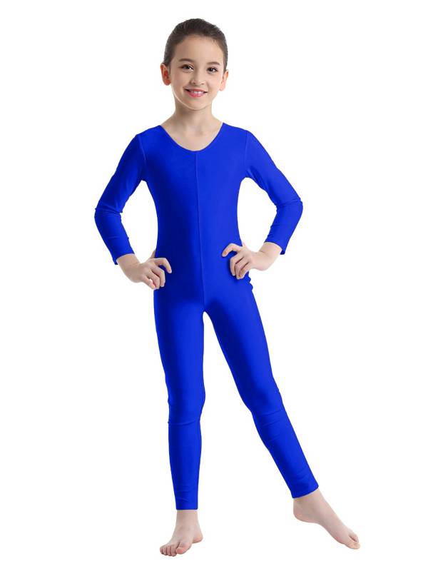 Kids Girls Long Sleeves Gymnastics Unitard Dancewear thumb