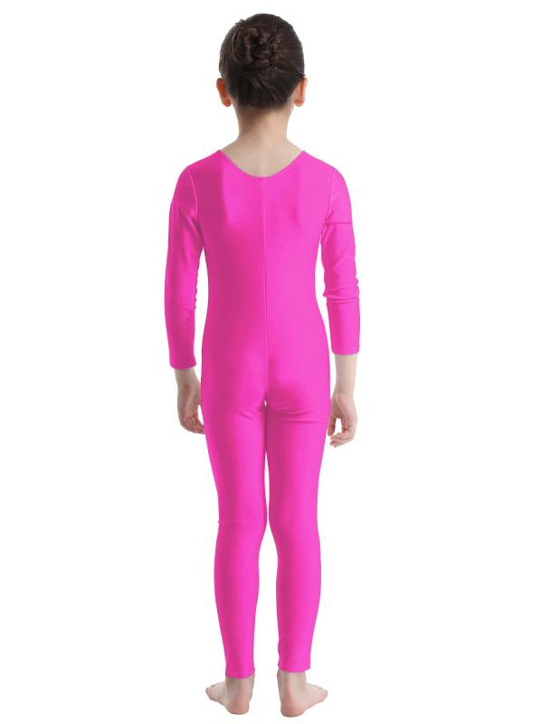 Kids Girls Long Sleeves Gymnastics Unitard Dancewear thumb