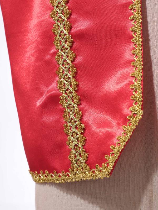 Kids Sleeveless Gold Lace Open Front Gothic Vest thumb