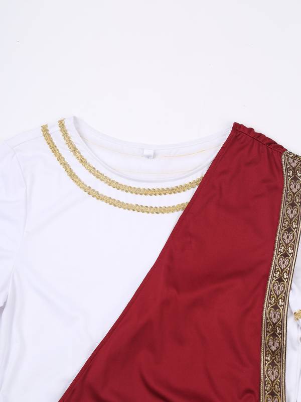 Men Short Sleeve Roman Robe Halloween Ancient Greek Toga Dress thumb