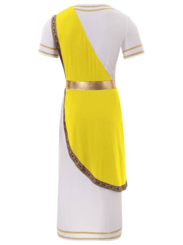 Men Short Sleeve Roman Robe Halloween Ancient Greek Toga Dress thumb