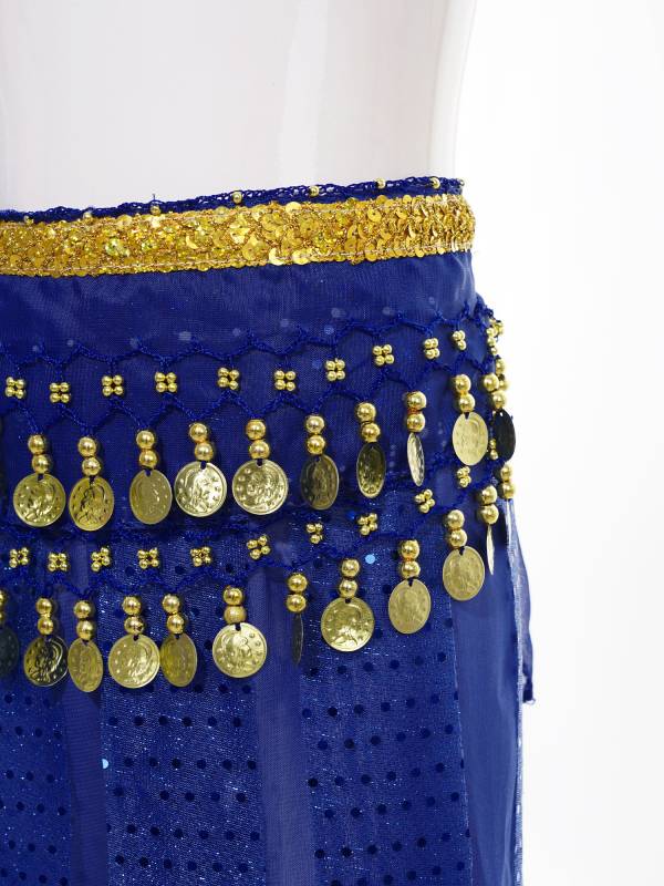 Kids Girls Sequined Chiffon Belly Dance Pants thumb