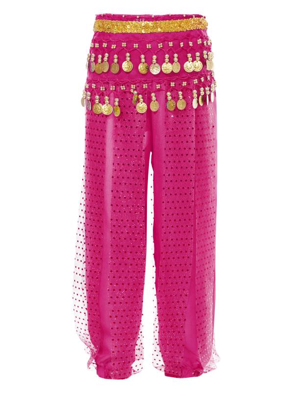 Kids Girls Sequined Chiffon Belly Dance Pants thumb