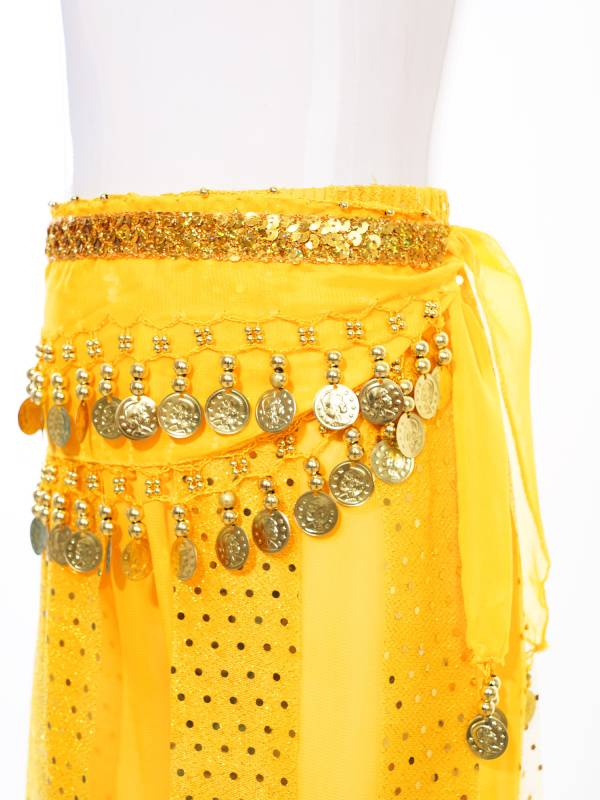 Kids Girls Sequined Chiffon Belly Dance Pants thumb