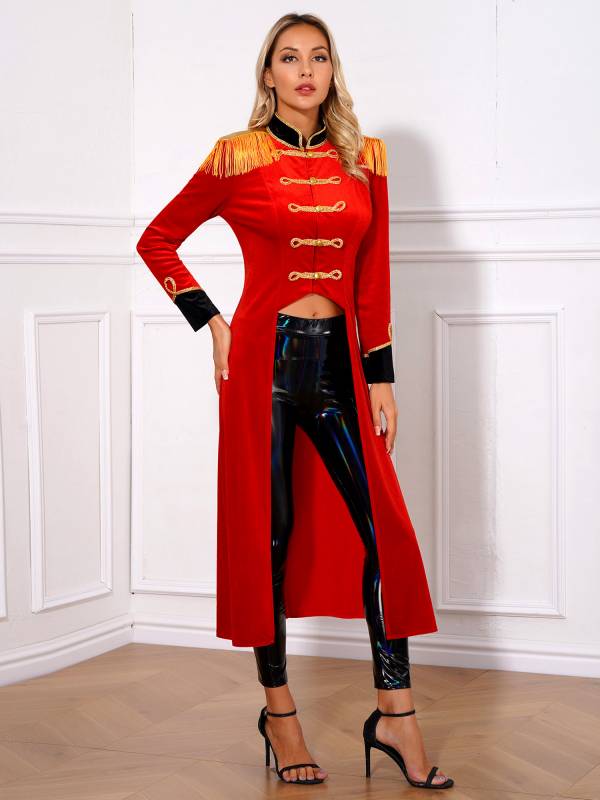 Women Velvet Tailcoat Renaissance Gothic Jacket Cosplay Costumes thumb