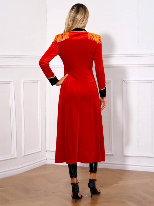 Women Velvet Tailcoat Renaissance Gothic Jacket Cosplay Costumes thumb