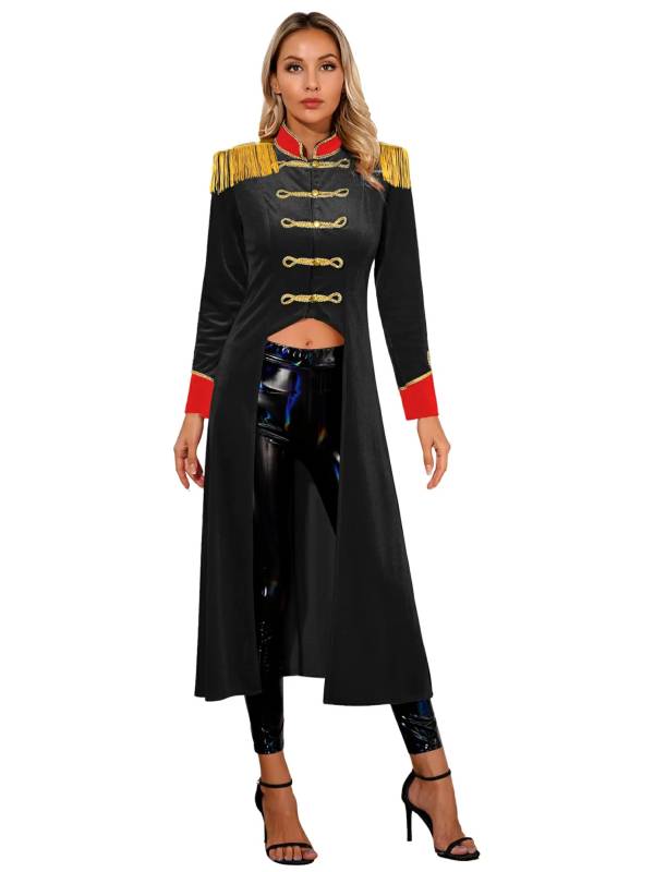 Women Velvet Tailcoat Renaissance Gothic Jacket Cosplay Costumes thumb