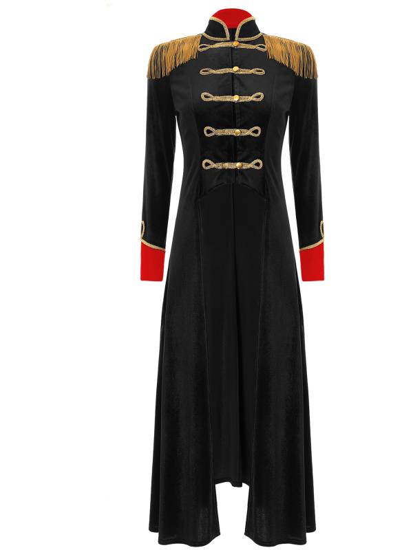 Women Velvet Tailcoat Renaissance Gothic Jacket Cosplay Costumes thumb