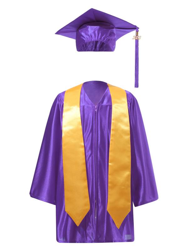 Kids Preschool Primary School Graduation Gown Uniform Set thumb
