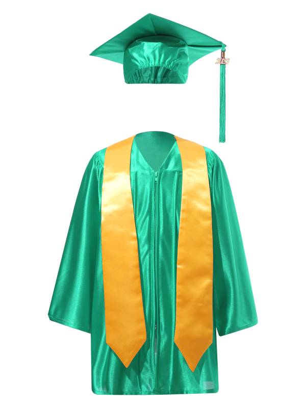 Kids Preschool Primary School Graduation Gown Uniform Set thumb