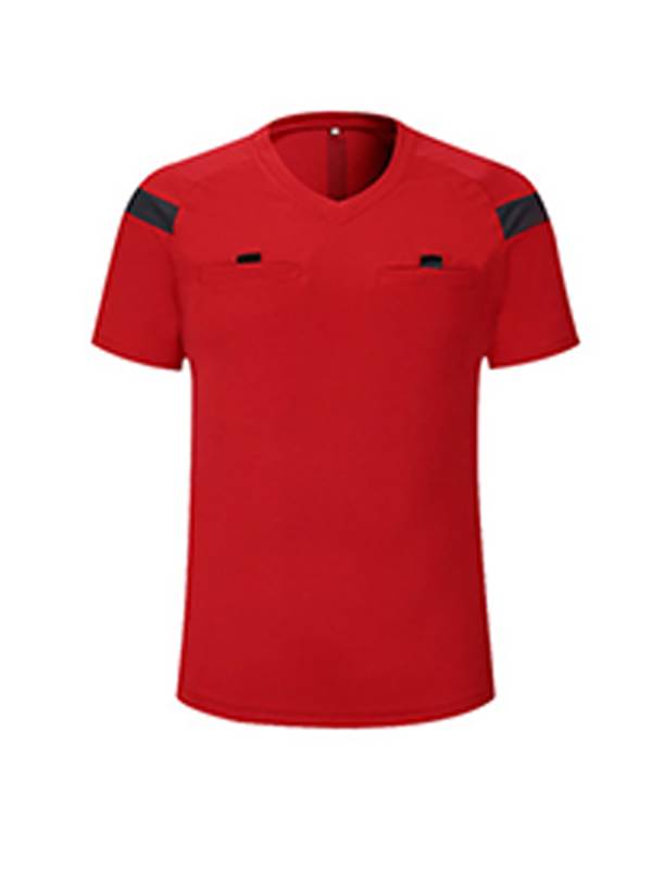Men Two-Piece Short Sleeve T-shirt with Shorts Soccer Referee Uniform thumb