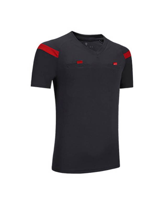 Men Two-Piece Short Sleeve T-shirt with Shorts Soccer Referee Uniform thumb