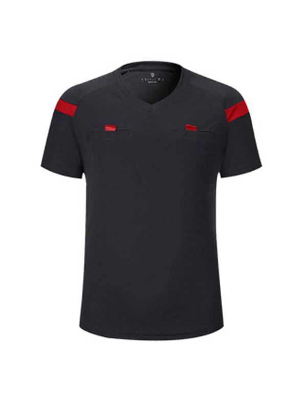 Men Two-Piece Short Sleeve T-shirt with Shorts Soccer Referee Uniform thumb