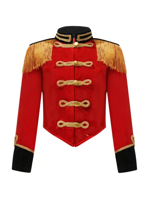 Kids Girls Tassel Epaulet Jacket Circus Ringmaster Cosplay Costume thumb