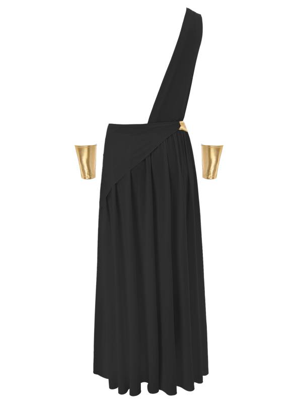 Men Long Skirt with One Shoulder Strap Ancient Greek Warrior Costumes thumb
