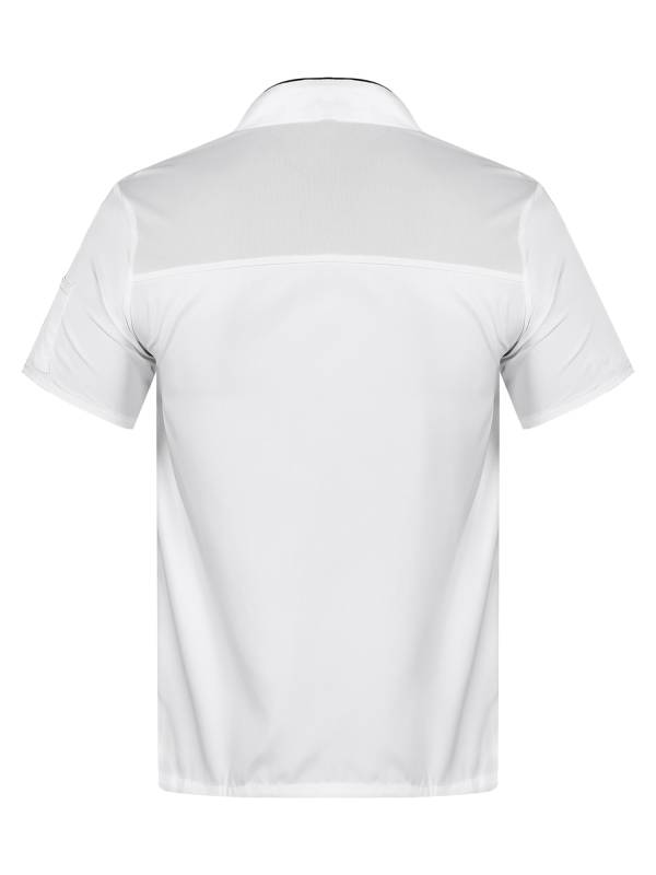 Adults Stand Collar Double-Breasted Chef Shirt thumb