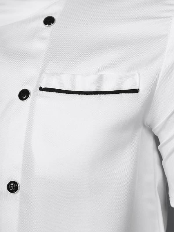 Adults Stand Collar Double-Breasted Chef Shirt thumb