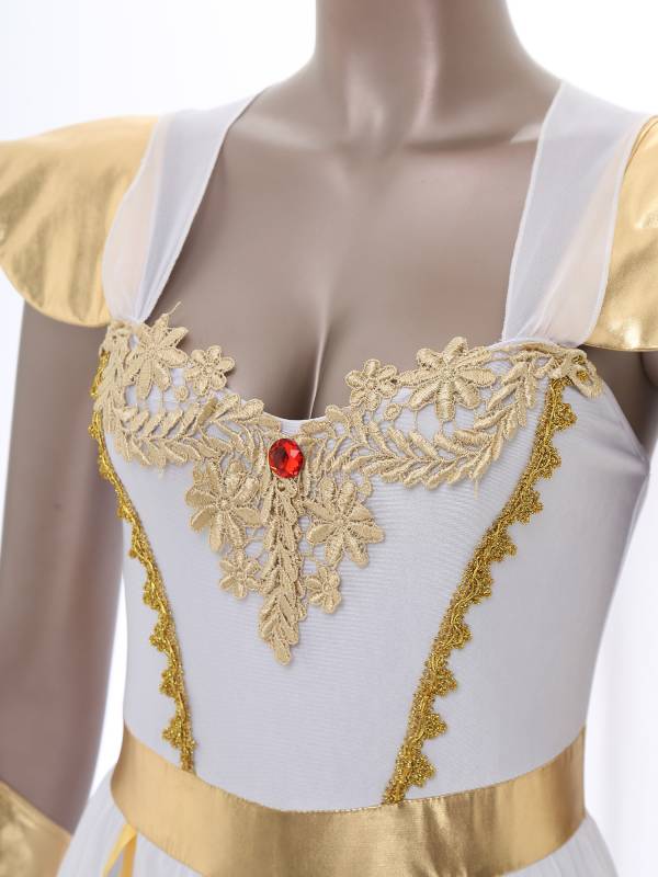 Women Ancient Roman Toga Costume Dress with Mesh Cape thumb