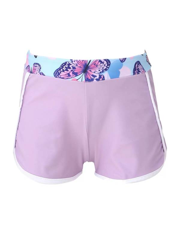 Kids Girls Tropical Print Swimming Shorts thumb