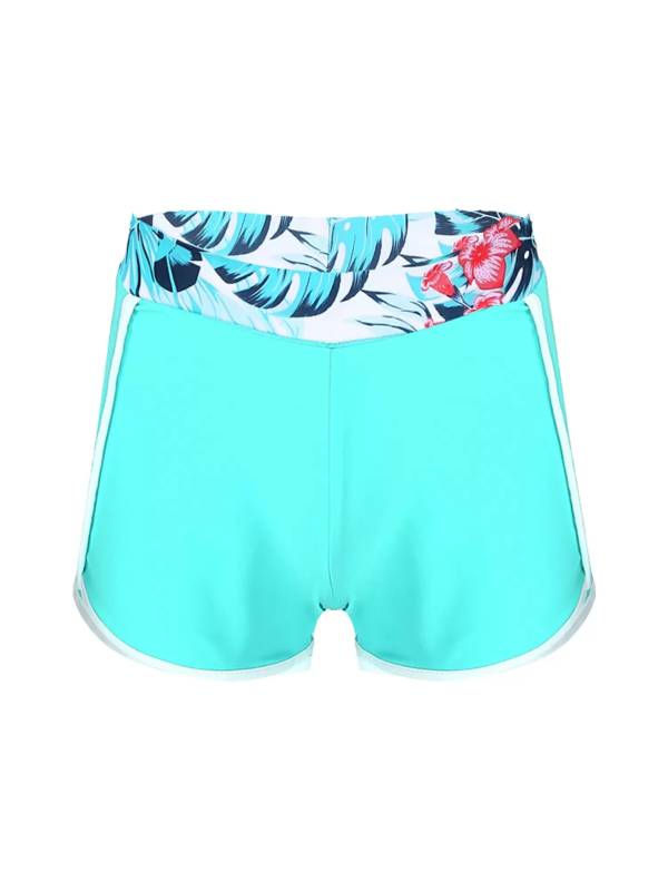 Kids Girls Tropical Print Swimming Shorts thumb