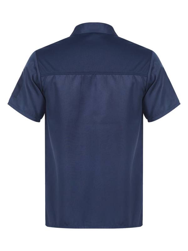 Adults Stand Collar Double-Breasted Chef Shirt thumb