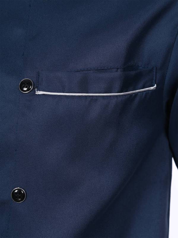 Adults Stand Collar Double-Breasted Chef Shirt thumb