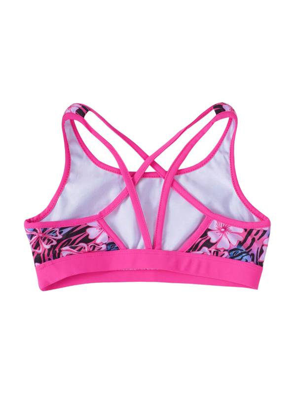 Kids Girls 2pcs Sleeveless U Neck Crop Top and Shorts Sports Set thumb
