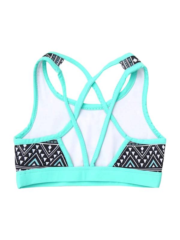 Kids Girls 2pcs Sleeveless U Neck Crop Top and Shorts Sports Set thumb
