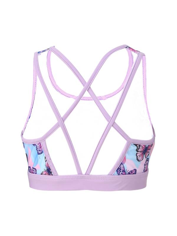 Kids Girls 2pcs Sleeveless U Neck Crop Top and Shorts Sports Set thumb