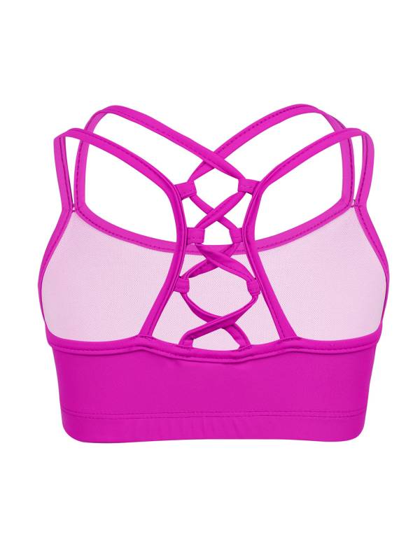 Kids Girls Two Pieces Sleeveless Strappy Tankini Swimsuit Sets thumb