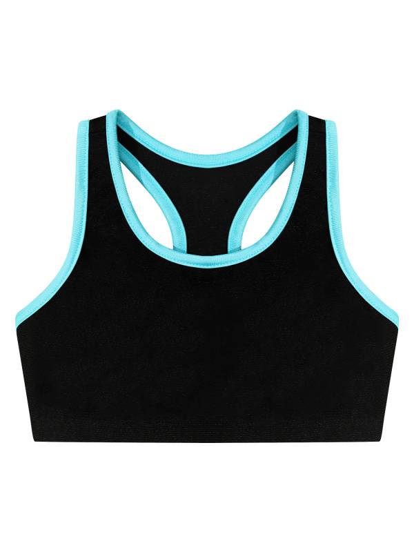 Kids Girls 2pcs Sleeveless Crop Top with Colorblock Leggings Sport Set thumb
