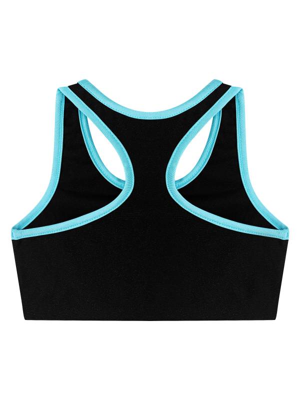 Kids Girls 2pcs Sleeveless Crop Top with Colorblock Leggings Sport Set thumb