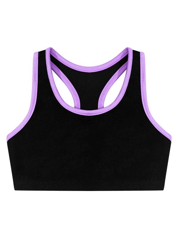 Kids Girls 2pcs Sleeveless Crop Top with Colorblock Leggings Sport Set thumb