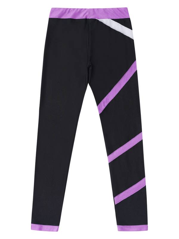 Kids Girls 2pcs Sleeveless Crop Top with Colorblock Leggings Sport Set thumb