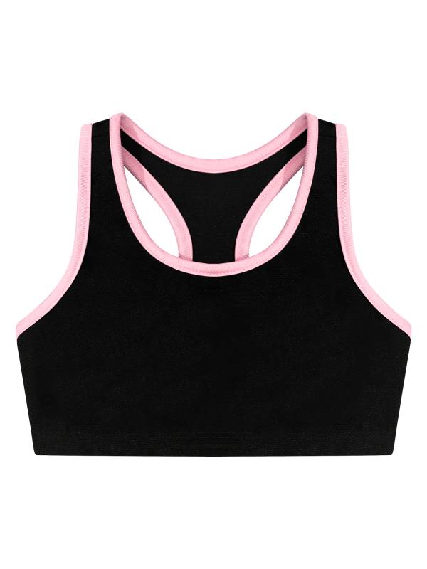 Kids Girls 2pcs Sleeveless Crop Top with Colorblock Leggings Sport Set thumb