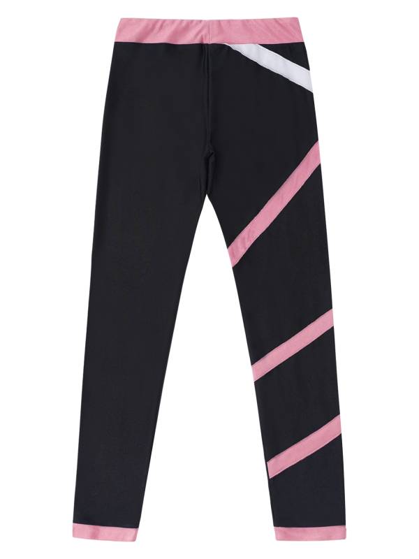 Kids Girls 2pcs Sleeveless Crop Top with Colorblock Leggings Sport Set thumb