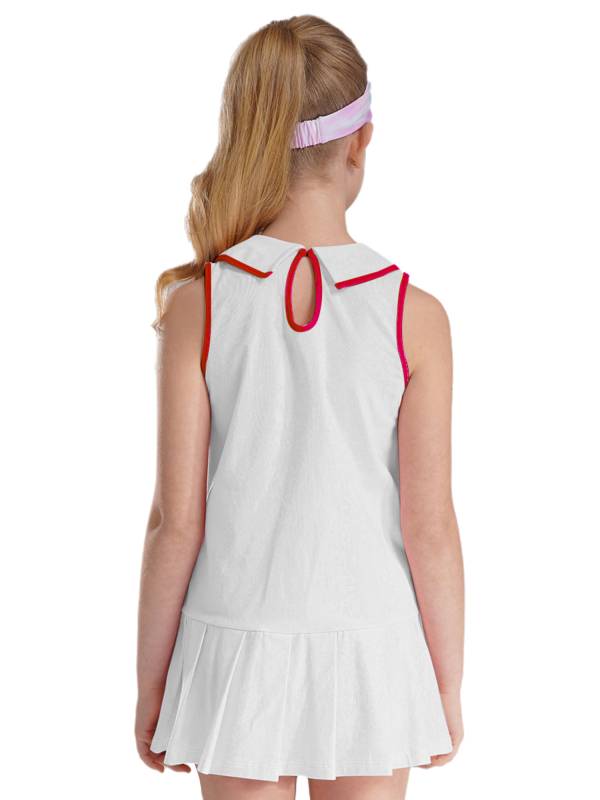 Kids Girls 2pcs Sleeveless Pleated Dress with Shorts Tennis Golf Set thumb