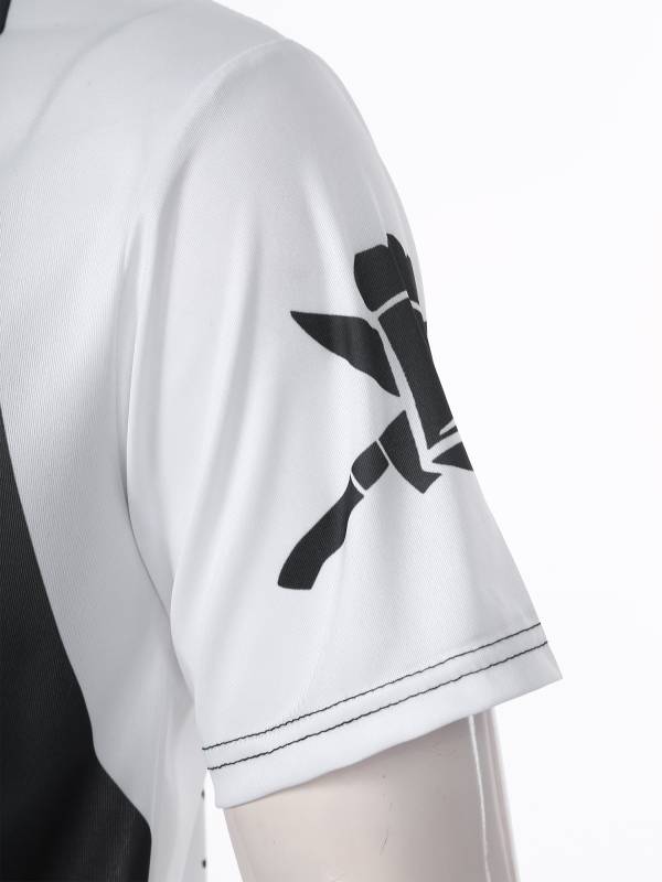 Men Creative Color Block Printed Short Sleeve Chef T-shirt thumb
