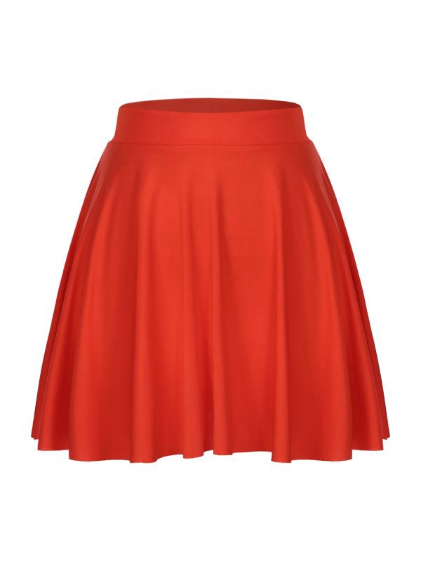 Women Solid Color Ruffle Skirt Sportwear thumb
