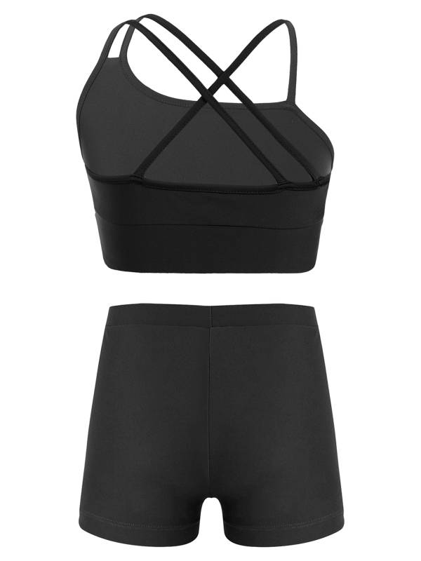 Kids Girls Strappy Two Pieces Swimsuit Set thumb