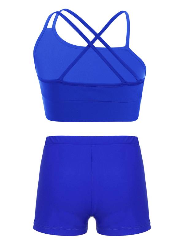 Kids Girls Strappy Two Pieces Swimsuit Set thumb