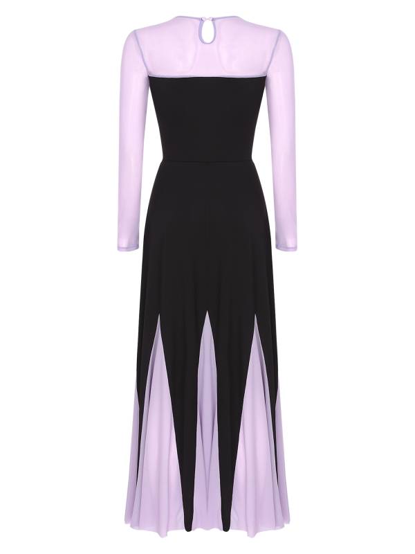 Women Halloween Ursula Long Sleeve A-Line Mermaid Maxi Dress thumb