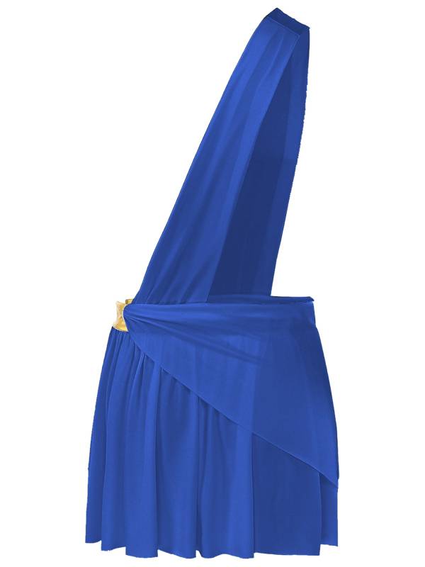 Men Halloween Skirt Cosplay Costume One Shoulder Strap Ruffle thumb