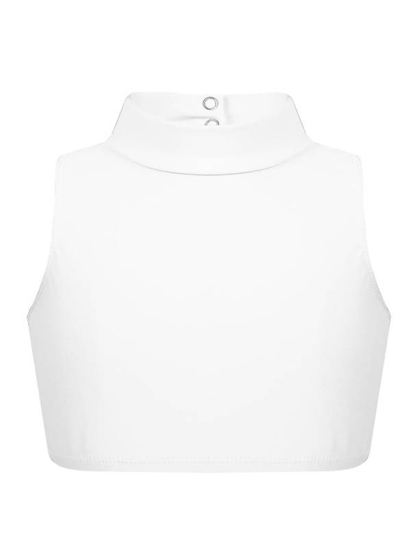 Kids Girls 2pcs Sleeveless Criss Cross Back Crop Top Swimsuit Set thumb