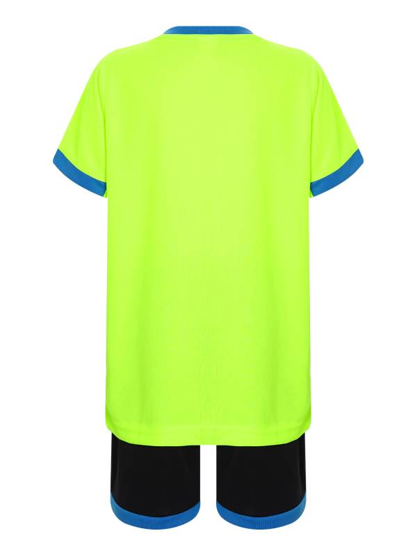 Kids Boys 2pcs Quick-Drying Short Sleeve T-shirt and Shorts Football Uniform thumb